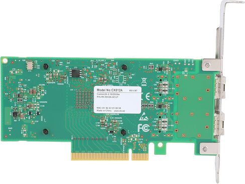 2X 25G PCIe Network Card, PCIe Ethernet Card with Extra Low Profile, PCI Express 3.0 X8 Network Adapter with Connect X 5 EN Chip Set for PC Wins in Saudi Arabia