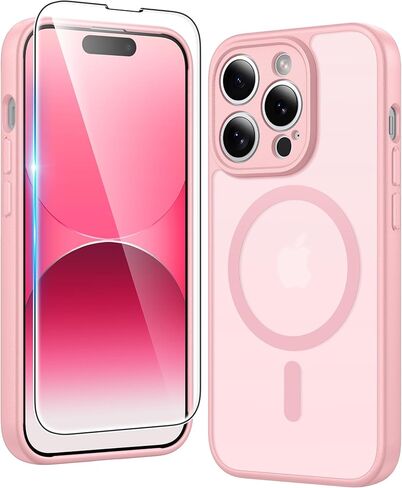 FNTCASE for iPhone 16 Case Clear: Magnetic Phone Cases Compatible with Magsafe Slim Anti Yellowing Military Grade Drop Protection Rugged Protective Transparent Cell Phone Cover (D-Teal Magnetic) in Kuwait