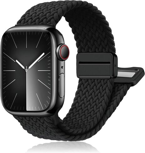 Magnetic Braided Band for Apple Watch Bands for Women Men 40mm 44mm 46mm 42mm 38mm 41mm 45mm 49,Stretchy Elastic Nylon Sport Solo Loop Strap Wristband for iWatch Series 11 10 9 8 7 6 5 4 3/SE/Ultra 3 in Saudi Arabia