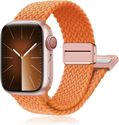 Magnetic Braided Band for Apple Watch Bands for Women Men 40mm 44mm 46mm 42mm 38mm 41mm 45mm 49,Stretchy Elastic Nylon Sport Solo Loop Strap Wristband for iWatch Series 11 10 9 8 7 6 5 4 3/SE/Ultra 3 in Saudi Arabia