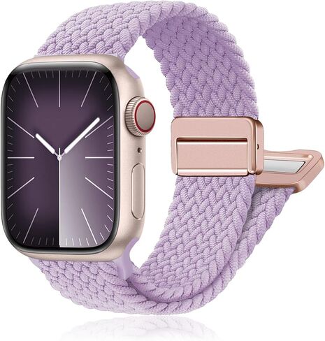 Magnetic Braided Band for Apple Watch Bands for Women Men 40mm 44mm 46mm 42mm 38mm 41mm 45mm 49,Stretchy Elastic Nylon Sport Solo Loop Strap Wristband for iWatch Series 11 10 9 8 7 6 5 4 3/SE/Ultra 3 in Saudi Arabia