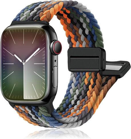 Magnetic Braided Band for Apple Watch Bands for Women Men 40mm 44mm 46mm 42mm 38mm 41mm 45mm 49,Stretchy Elastic Nylon Sport Solo Loop Strap Wristband for iWatch Series 11 10 9 8 7 6 5 4 3/SE/Ultra 3 in Saudi Arabia