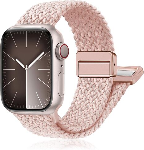 Magnetic Braided Band for Apple Watch Bands for Women Men 40mm 44mm 46mm 42mm 38mm 41mm 45mm 49,Stretchy Elastic Nylon Sport Solo Loop Strap Wristband for iWatch Series 11 10 9 8 7 6 5 4 3/SE/Ultra 3 in Saudi Arabia