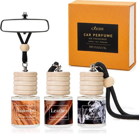 معطر هواء معلق للسيارة، التفاح، الزنجبيل، شجرة العطلات، موزع روائح الزيوت العطرية للسيارة، معطرات هواء طويلة الأمد للرجال والنساء، 3 عبوات in Kuwait