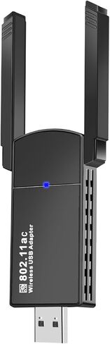 1300Mbps Wireless WiFi Adapter, USB3.0 WiFi Dongle 2.4G/5G 802.11AC Network Adapter Receiver with High Gain Antenna for Desktop Laptop PC in Saudi Arabia