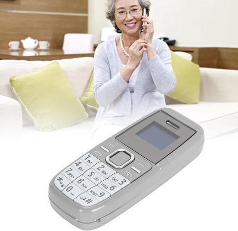 Mini Mobile Phone Unlocked, 2G GSM BT Smallest Cell Phone with Dual SIM Card, Pocket Low Radiation Dialer Music Player with Voice Changer for Teens,Kids,Senior (Grey) in Kuwait
