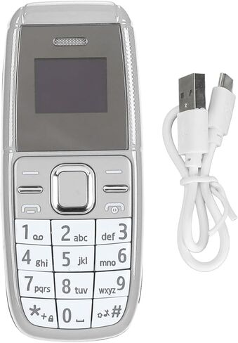 Mini Mobile Phone Unlocked, 2G GSM BT Smallest Cell Phone with Dual SIM Card, Pocket Low Radiation Dialer Music Player with Voice Changer for Teens,Kids,Senior (Grey) in Kuwait
