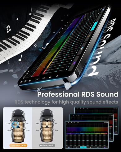 Car Radio for Dodge Journey 2011-2019: [8 Core 4G+64G] 9" 1280*800 HD Touchscreen Stereo with Wireless Carplay Android Auto 5G WiFi GPS Navigation Bluetooth FM AM RDS DSP 36-EQ SWC 1080P Backup Camera in Kuwait