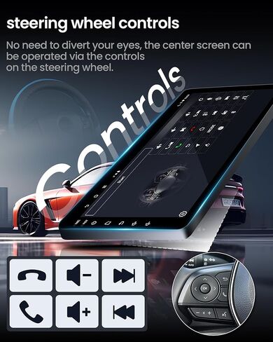 Car Radio for Dodge Journey 2011-2019: [8 Core 4G+64G] 9" 1280*800 HD Touchscreen Stereo with Wireless Carplay Android Auto 5G WiFi GPS Navigation Bluetooth FM AM RDS DSP 36-EQ SWC 1080P Backup Camera in Kuwait