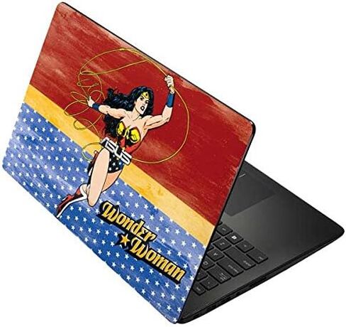 Skinit Decal Laptop Skin Compatible with Asus X502CA 15.6 - Officially Licensed Warner Bros Wonder Woman Ready to Fight Design in Saudi Arabia