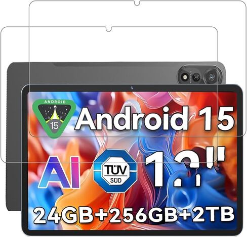 [عبوة من قطعتين] واقي شاشة لجهاز Blackview Mega2 Android 15 12 بوصة، طبقة من الزجاج المقوى للكمبيوتر اللوحي، واقي شاشة لجهاز Blackview Mega2 12 بوصة مضاد للخدش وحساس وصلابة 9H in Kuwait
