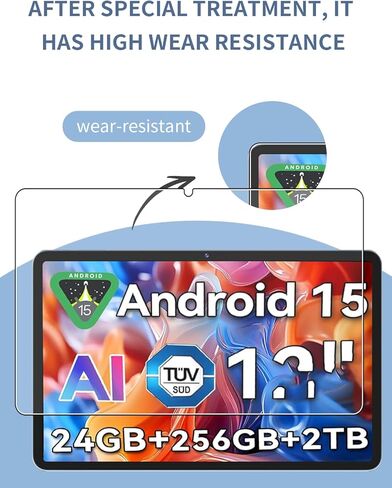 [عبوة من قطعتين] واقي شاشة لجهاز Blackview Mega2 Android 15 12 بوصة، طبقة من الزجاج المقوى للكمبيوتر اللوحي، واقي شاشة لجهاز Blackview Mega2 12 بوصة مضاد للخدش وحساس وصلابة 9H in Kuwait