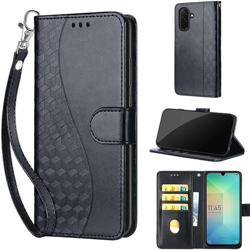 Designed for Samsung Galaxy A26 5G / A17 5G/ A17 4G Case Wallet,Women Flip Folio Cover with Embossed PU Leather Stand Credit Card Holders Slots Wrist Strap Phone Case for Samsung A26 5G (Rose Gold) in Saudi Arabia