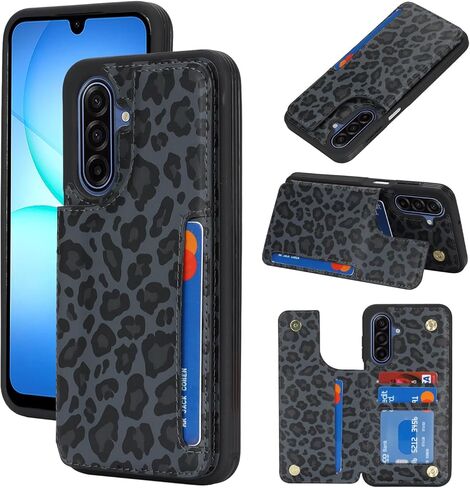 iCoverCase Compatible with Samsung Galaxy A17 5G Case with Card Holder, Wallet Case for Women Men [RFID Blocking] PU Leather Protective Phone Case for A17 (Dark Purple) in Saudi Arabia