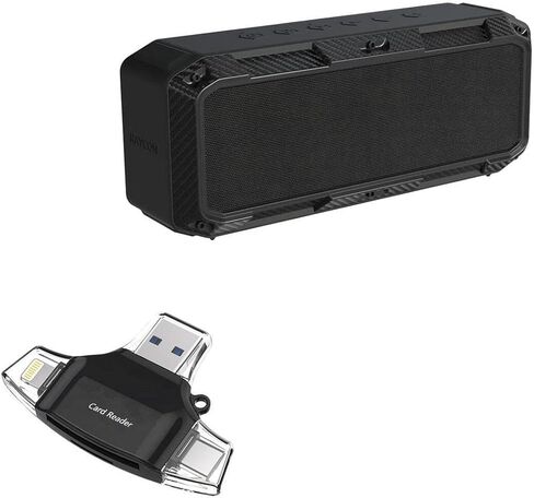 أداة BoxWave الذكية المتوافقة مع مكبر صوت Raycon Impact - قارئ بطاقة AllReader SD، قارئ بطاقة microSD SD Compact USB - أسود لامع in Kuwait