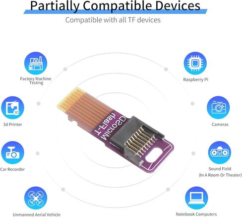 Micro SD TF Memory Card Kit Male-to-Female Extension Adapter PCBA Card Reader Suitable for Car Phones, 3D Printers, Raspberry Pi (50pcs) in Saudi Arabia
