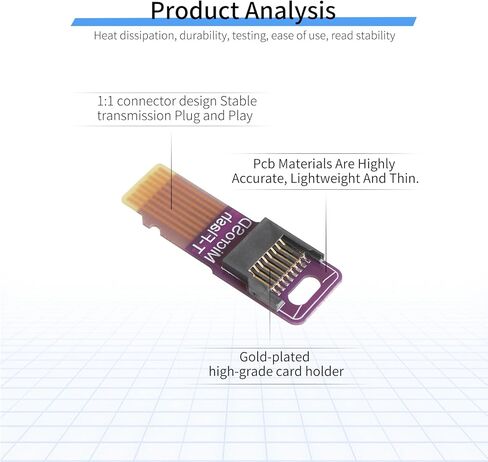 Micro SD TF Memory Card Kit Male-to-Female Extension Adapter PCBA Card Reader Suitable for Car Phones, 3D Printers, Raspberry Pi (50pcs) in Saudi Arabia