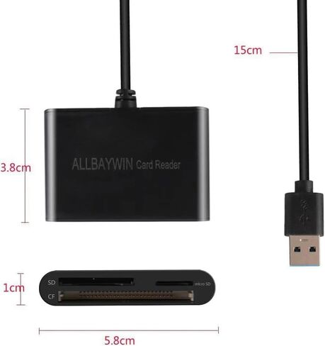 USB قارئ بطاقات SD USB 3.0 قارئ بطاقات الذاكرة الكاتب محول بطاقة فلاش المدمجة ل CF/SD/TF مايكرو SD/بطاقة صغيرة للرياح in Saudi Arabia