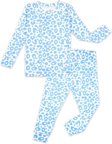 moimoln Baby Toddler Pajama Set Snug-Fit Cotton Modal Sleepwear, Leopard, Check & Solid Mix (6M-8Y, 1/2 Pack) in Kuwait