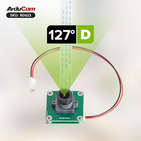 كاميرا Arducam 3MP ISX031 120dB HDR Jetson Orin مع عدسة واسعة الزاوية 127 درجة DFOV لـ NVIDIA Jetson Orin Nano & NX، ISP مدمج، تخفيف وميض LED in Saudi Arabia