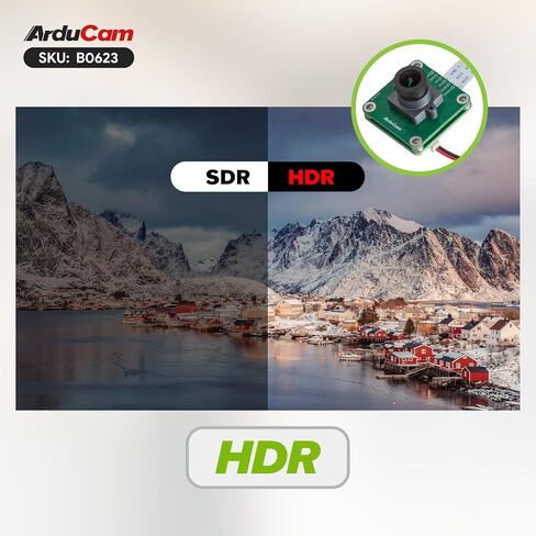 كاميرا Arducam 3MP ISX031 120dB HDR Jetson Orin مع عدسة واسعة الزاوية 127 درجة DFOV لـ NVIDIA Jetson Orin Nano & NX، ISP مدمج، تخفيف وميض LED in Saudi Arabia