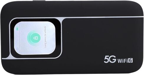 راوتر Drfeify 5G عالي السرعة واي فاي متنقل للسفر نقطة اتصال محمولة مع شاشة 2.01 بوصة - اتصال سريع للألعاب والبث - يدعم ما يصل إلى 16 جهازًا in Kuwait