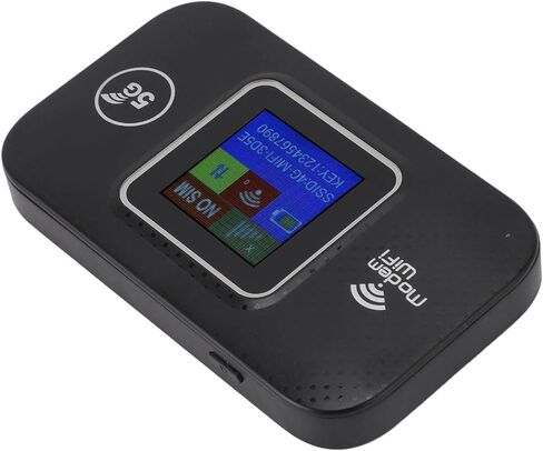 نقطة اتصال واي فاي محمولة من Vikye، راوتر متنقل 4G LTE بسرعة 300 ميجابت في الثانية مع فتحة بطاقة SIM صغيرة، 3000 مللي أمبير في الساعة للسفر يدعم 10 أجهزة WiFi طاقة USB C، أسود in Kuwait