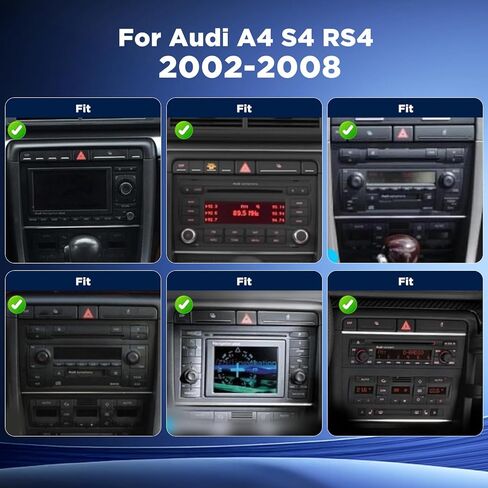 NHOPEEW [4+128G] ترقية الراديو لسيارة Audi A4 S4 RS4 2002-2008: ستيريو بشاشة لمس Android Incell مقاس 9 بوصة - تشغيل لاسلكي وAndroid Auto، 5G/WiFi، GPS، BT 5.0 + كاميرا احتياطية + ترقية Canbus in Kuwait