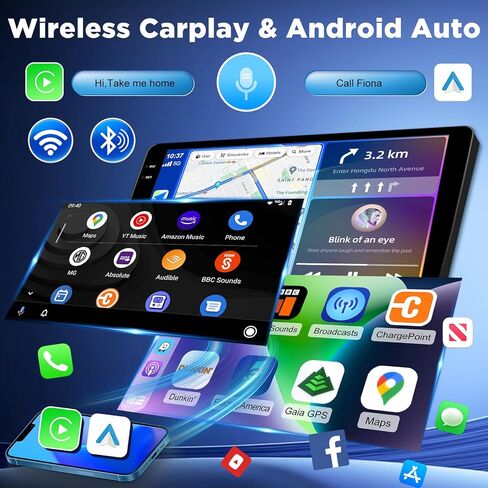 NHOPEEW [4+128G] ترقية الراديو لسيارة Audi A4 S4 RS4 2002-2008: ستيريو بشاشة لمس Android Incell مقاس 9 بوصة - تشغيل لاسلكي وAndroid Auto، 5G/WiFi، GPS، BT 5.0 + كاميرا احتياطية + ترقية Canbus in Kuwait
