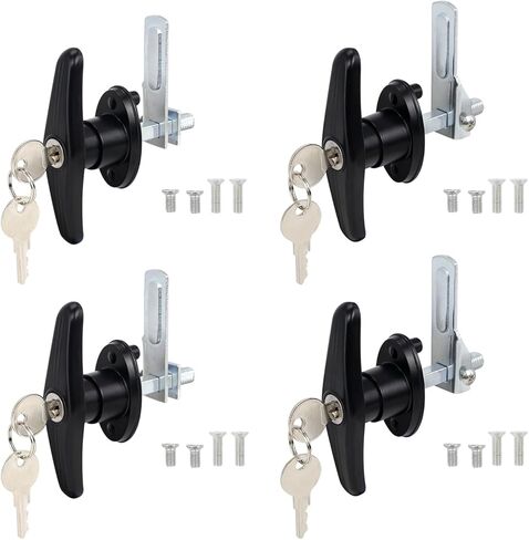 QZATTCAEN Pickup Truck Cap Topper Camper Shell Locking T-Handle -with 2 Keys for Most Brands of Truck caps, Toppers, Camper Tops Black Powder Coated Finish in Kuwait
