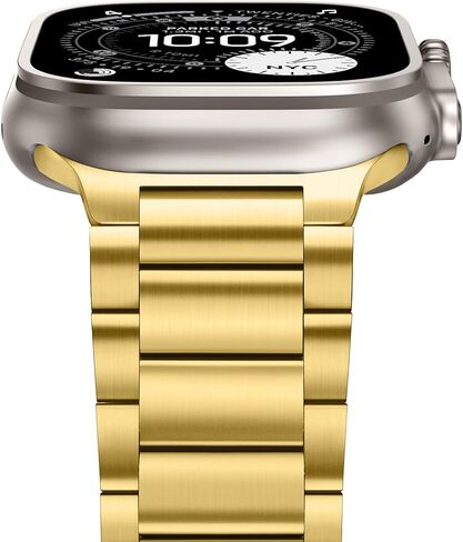 Anlinser Metal Bands Compatible with Apple Watch Band 49mm 46mm 45mm 44mm 42mm for Women Men, Stainless Steel Business Strap for iWatch Ultra 3/2/1 SE Series 11 10 9 8 7 6-1 (Titanium) in Saudi Arabia