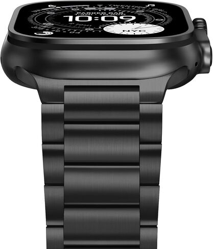 Anlinser Metal Bands Compatible with Apple Watch Band 49mm 46mm 45mm 44mm 42mm for Women Men, Stainless Steel Business Strap for iWatch Ultra 3/2/1 SE Series 11 10 9 8 7 6-1 (Titanium) in Saudi Arabia