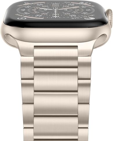 Anlinser Metal Bands Compatible with Apple Watch Band 49mm 46mm 45mm 44mm 42mm for Women Men, Stainless Steel Business Strap for iWatch Ultra 3/2/1 SE Series 11 10 9 8 7 6-1 (Titanium) in Saudi Arabia
