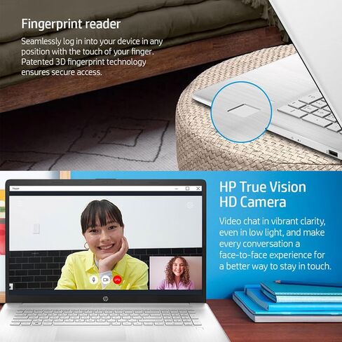 HP 2024 New 17 inch Laptop, AMD Ryzen 5 5500U 6-Cores Processor(Beat i7-1250U), 17" FHD (1080p) IPS Display, 32GB RAM, 1TB SSD, Fingerprint Reader, Windows 11 Pro, w/WOWPC Recovery USB in Kuwait
