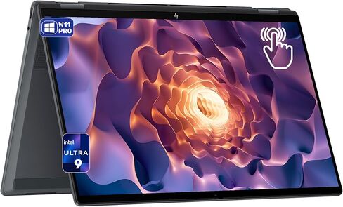 كمبيوتر محمول HP OmniBook X Flip Next Gen AI 16، Intel Ultra 9-288V، ذاكرة الوصول العشوائي LPDDR5x سعة 32 جيجابايت، 2 تيرابايت SSD PCIe، شاشة لمس 16 بوصة 3K (2880x1800)، Intel Arc 140V، لوحة مفاتيح بإضاءة خلفية، W11 Pro، Eclipse Gray in Kuwait