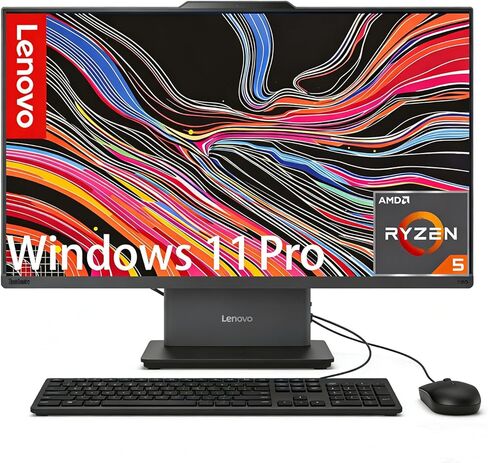 Lenovo ThinkCentre Neo 55a 24 بوصة كمبيوتر مكتبي الكل في واحد للأعمال | شاشة IPS FHD غير متوهجة 100 هرتز | AMD Ryzen 5 4.9 جيجا هرتز | ذاكرة الوصول العشوائي DDR5 سعة 16 جيجابايت، 512 جيجابايت PCIe SSD | كاميرا IR بدقة 5 ميجابكسل | WiFi 6، لونا رمادي in Kuwait