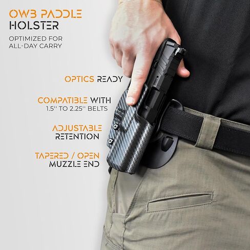 حافظة مجداف OWB تناسب S&W M&P 22 Magnum خارج حزام الخصر، حافظة مسدس Kydex أمريكية الصنع OWB مع ملحق مجداف in Kuwait