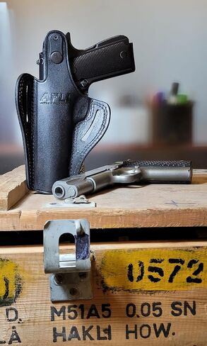 حافظة جلدية 1911 - حافظات OWB 1911 مقاس 5 بوصات - حافظة فطيرة 1911 - تناسب جميع موديلات 1911 مع براميل مقاس 5 بوصات - لكولت كيمبر آر جي آر توروس سبرينغفيلد براوننج تشيكوسلوفاكيا ريمنجتون سيج أرمسكور نورينكو إلخ. in Kuwait