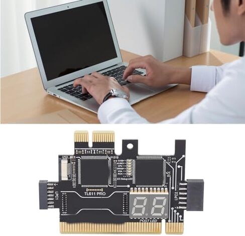 ViaGasaFamido TL611 Pro Mainboard Analyzer Diagnostic Card PCI Motherboard Tester Debug Card Laptop EC DEBUG Adapter Card for PCI E LPC in Saudi Arabia