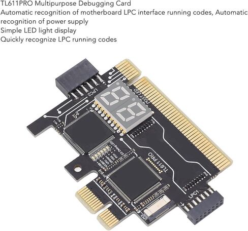 ViaGasaFamido TL611 Pro Mainboard Analyzer Diagnostic Card PCI Motherboard Tester Debug Card Laptop EC DEBUG Adapter Card for PCI E LPC in Saudi Arabia