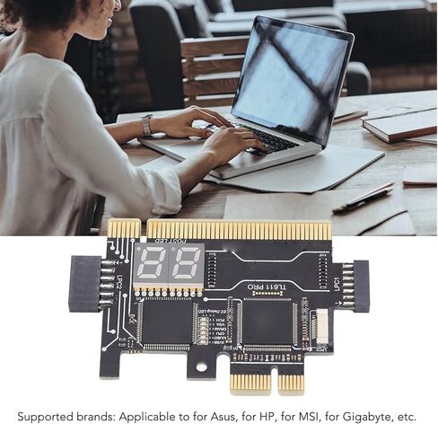ViaGasaFamido TL611 Pro Mainboard Analyzer Diagnostic Card PCI Motherboard Tester Debug Card Laptop EC DEBUG Adapter Card for PCI E LPC in Saudi Arabia