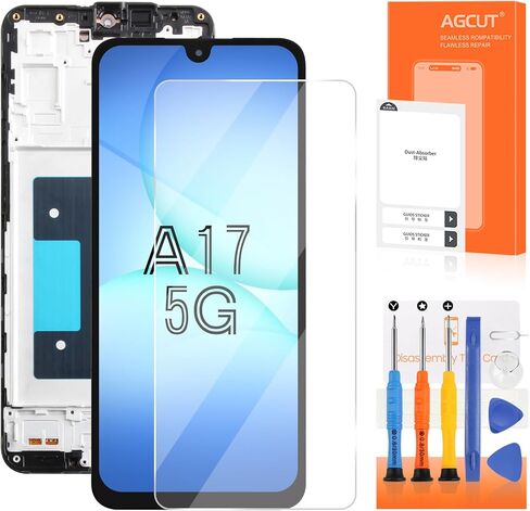 بديل شاشة OLED لهاتف Samsung Galaxy A17 5G لشاشة Samsung A17 4G/5G LCD A175F A175M SM-A176B، SM-A176B/DS جزء إصلاح مجموعة شاشة LCD تعمل باللمس مع إطار in Saudi Arabia