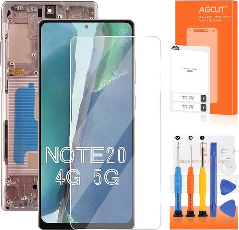 INCELL for Samsung Galaxy Note20 4G 5G Screen Replacement for Samsung Note 20 5G LCD Display N980 SM-N981U SM-N981W LCD Digitizer Touch Screen Assembly Gold with Frame(Original Size) in Saudi Arabia