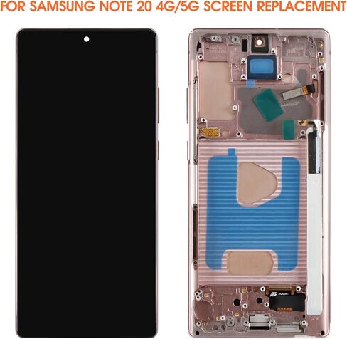 INCELL for Samsung Galaxy Note20 4G 5G Screen Replacement for Samsung Note 20 5G LCD Display N980 SM-N981U SM-N981W LCD Digitizer Touch Screen Assembly Gold with Frame(Original Size) in Saudi Arabia