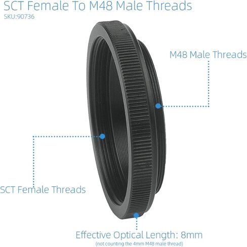 to M48 Adapter, Astronomical Telescope Adapter Ring Stable Performance Aluminum Alloy for Astronomical Telescope in Saudi Arabia