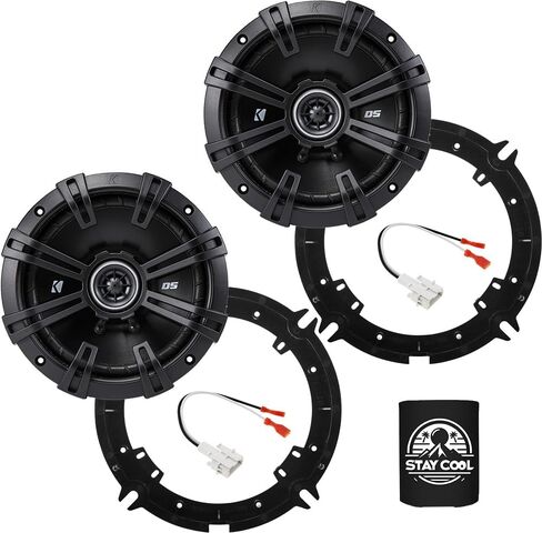 مكبرات صوت KICKER مقاس 6.5 بوصة لمجموعة ترقية Kia Forte 2019-2024 - زوج من سلسلة DS مع محولات وحزام، مكبر صوت محوري 6 1/2 أمامي أو خلفي للسيارة DSC650، 43DSC6504 in Saudi Arabia