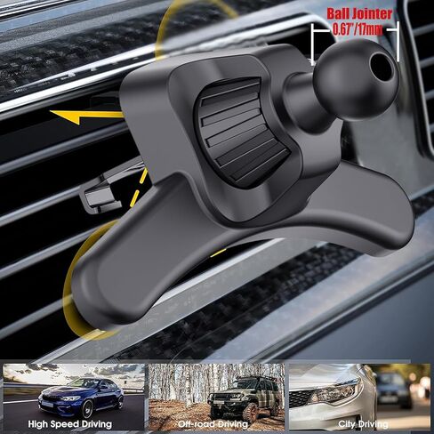 Air Vent Clips for Car Mount,Sturdy Vent Grip for Most Car Phone Holder&Wireless Car Charger-Car Air Vent Clip Only/Compatible with RAM Mounts Joint Ball Diameter 0.67 inch/17mm Devices in Saudi Arabia