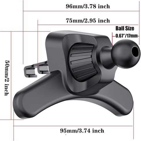 Air Vent Clips for Car Mount,Sturdy Vent Grip for Most Car Phone Holder&Wireless Car Charger-Car Air Vent Clip Only/Compatible with RAM Mounts Joint Ball Diameter 0.67 inch/17mm Devices in Saudi Arabia