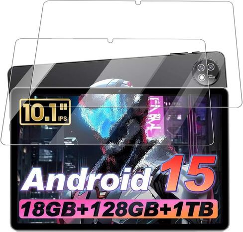 واقي شاشة لجهاز Raemond K80/K70/K50/K30 Android 15 Tablet 10.1 بوصة، FJIASTB مضاد للخدش 9H طبقة زجاجية مقواة سهلة التركيب، بدون فقاعات، عبوتان in Kuwait