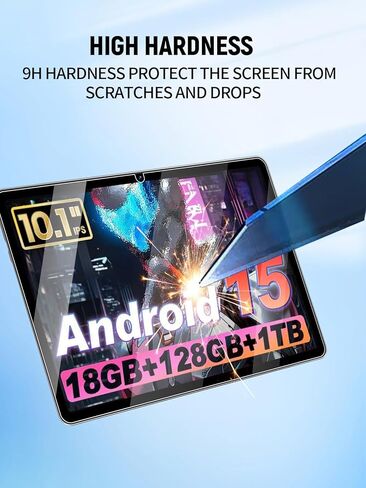 واقي شاشة لجهاز Raemond K80/K70/K50/K30 Android 15 Tablet 10.1 بوصة، FJIASTB مضاد للخدش 9H طبقة زجاجية مقواة سهلة التركيب، بدون فقاعات، عبوتان in Kuwait